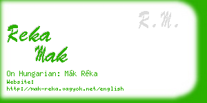 reka mak business card